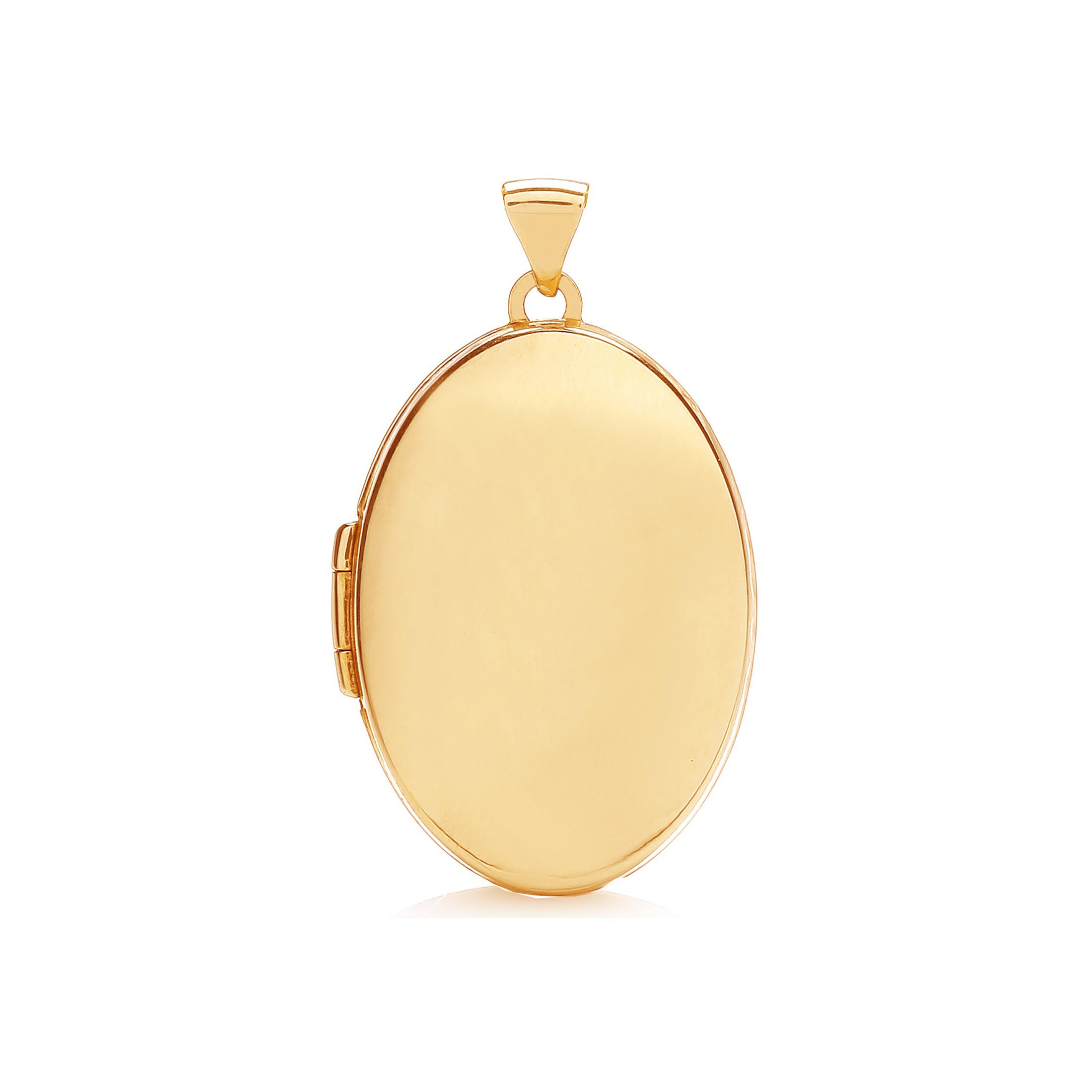 9ct Yellow Gold Oval Plain Locket (2.3g) - Robert Anthony Jewellers, Edinburgh