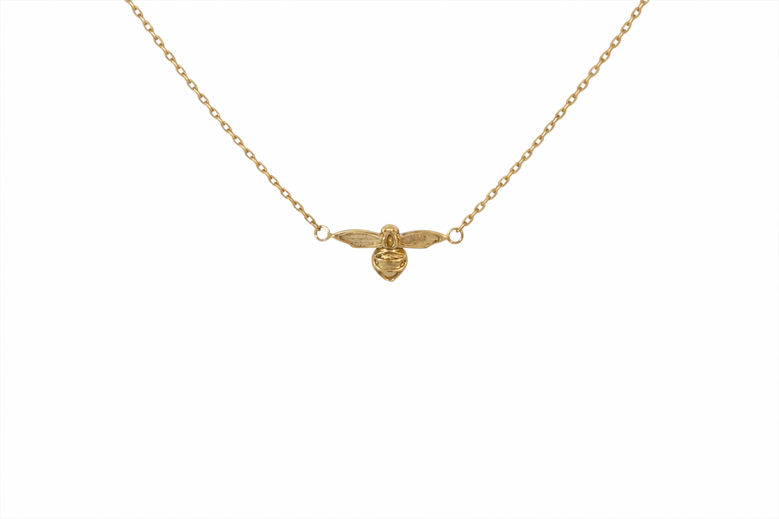 9ct Yellow Gold Bee Necklace