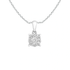 18ct White Gold Diamond Solitaire Solid Bale Pendant with Chain - Robert Anthony Jewellers, Edinburgh