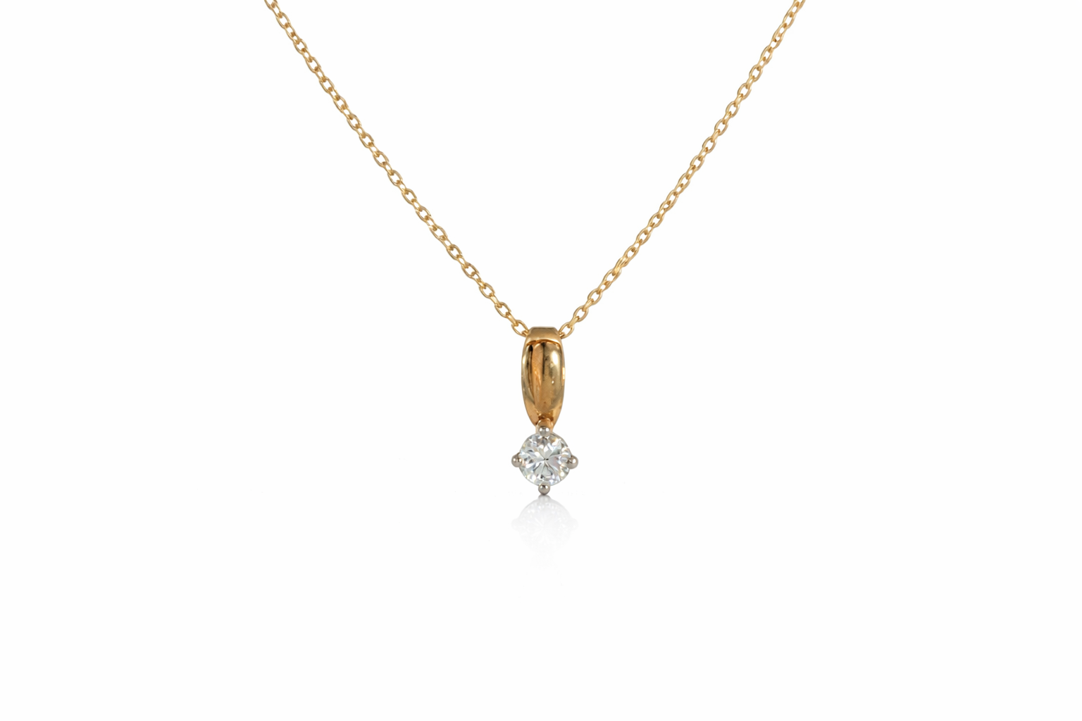 9ct Gold Diamond Pendant Necklace