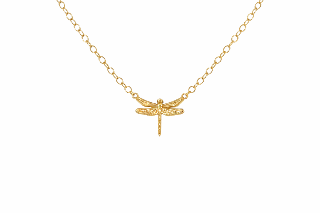 9ct Gold Dragonfly Necklace