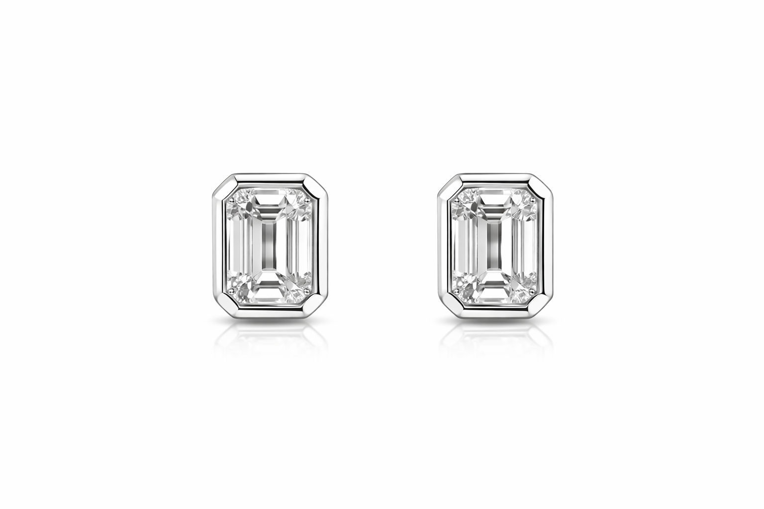 18ct White Gold Lab-Grown Diamond Stud Earrings