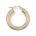 9ct Yellow Gold Round Tube Hoop Earrings (24mm) - Robert Anthony Jewellers, Edinburgh