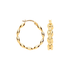 9ct Yellow Gold Coffee Bean Hoop Earrings (24mm) - Robert Anthony Jewellers, Edinburgh