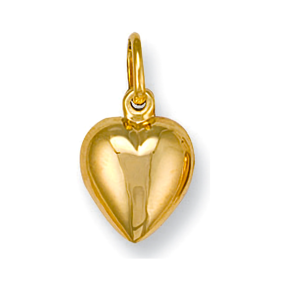 9ct Yellow Gold Heart Pendant (0.8g) - Robert Anthony Jewellers, Edinburgh
