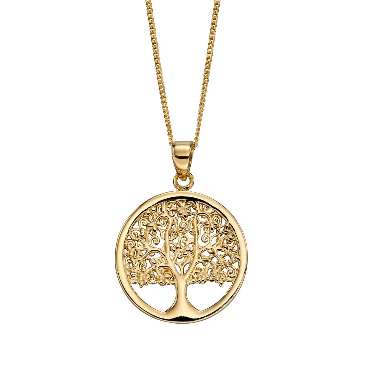 Detailed Tree of Life Pendant in 9ct Yellow Gold
