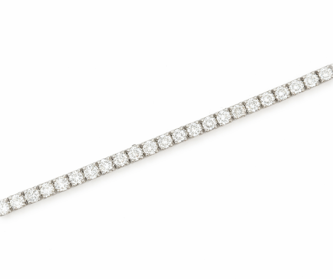 Platinum Diamond Line Bracelet