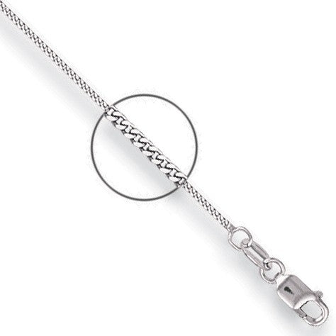 Mens white gold curb on sale chain