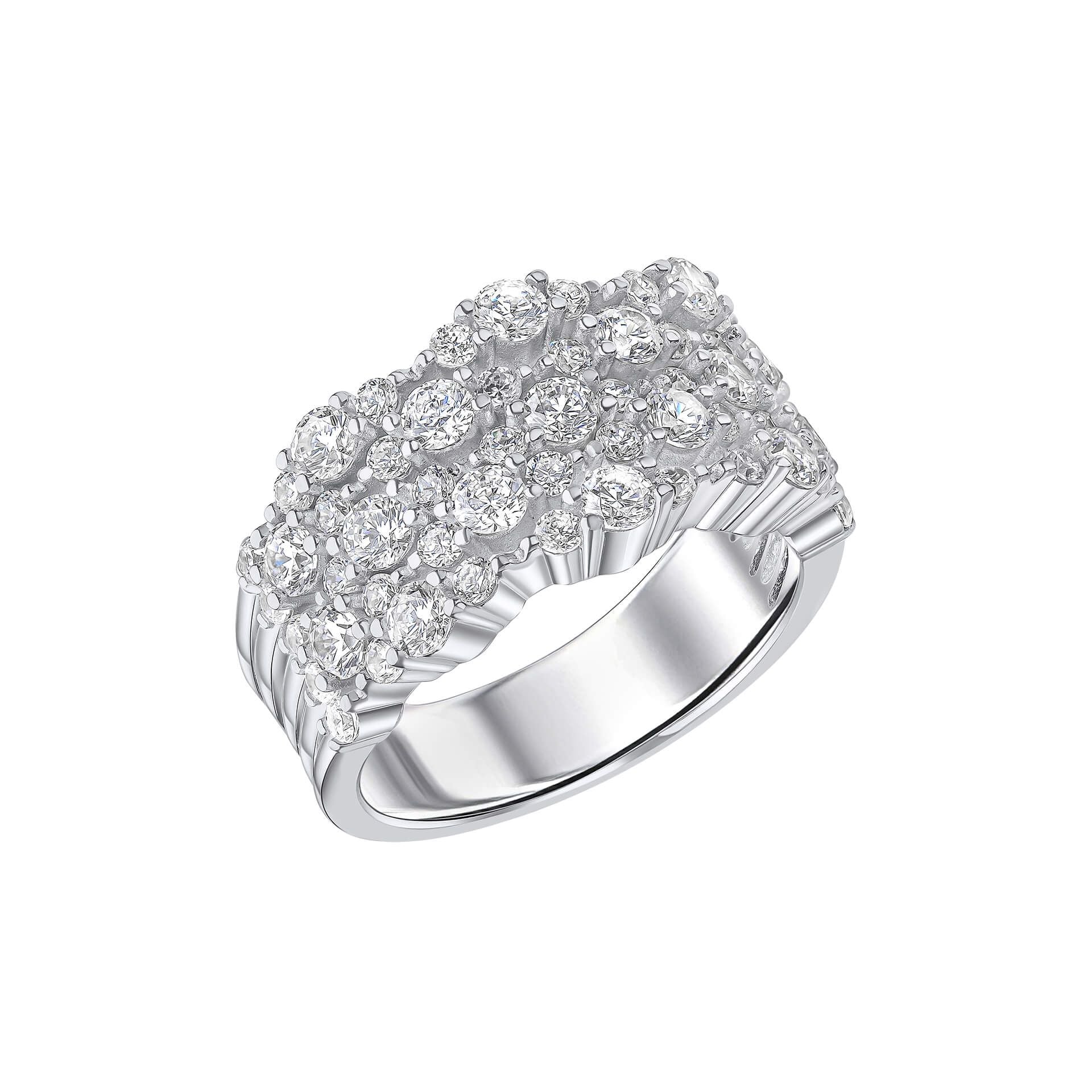 Silver Statement Zirconia Cluster Ring