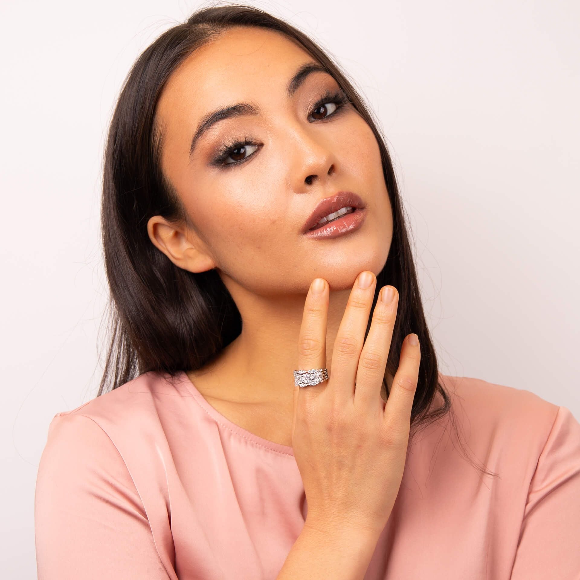 Silver Statement Zirconia Cluster Ring