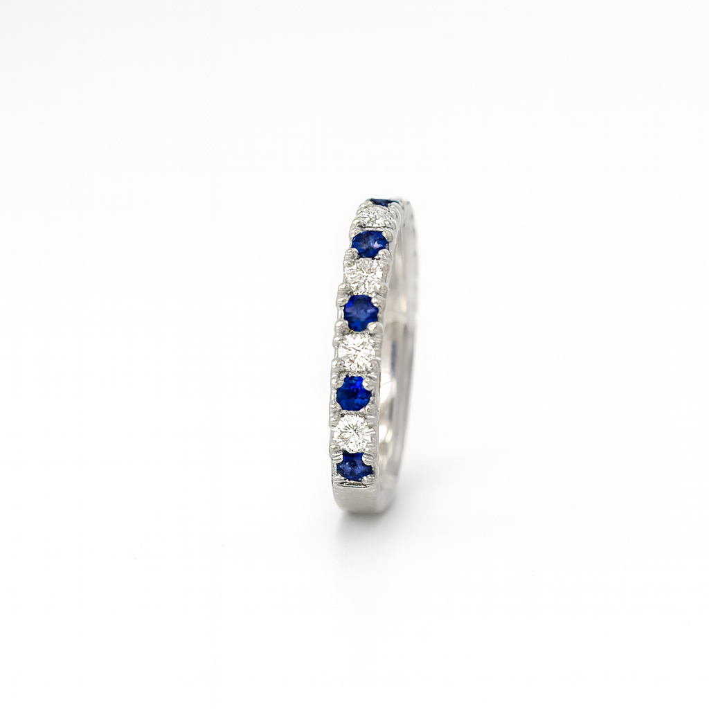 Sapphire and Diamond Eternity Band