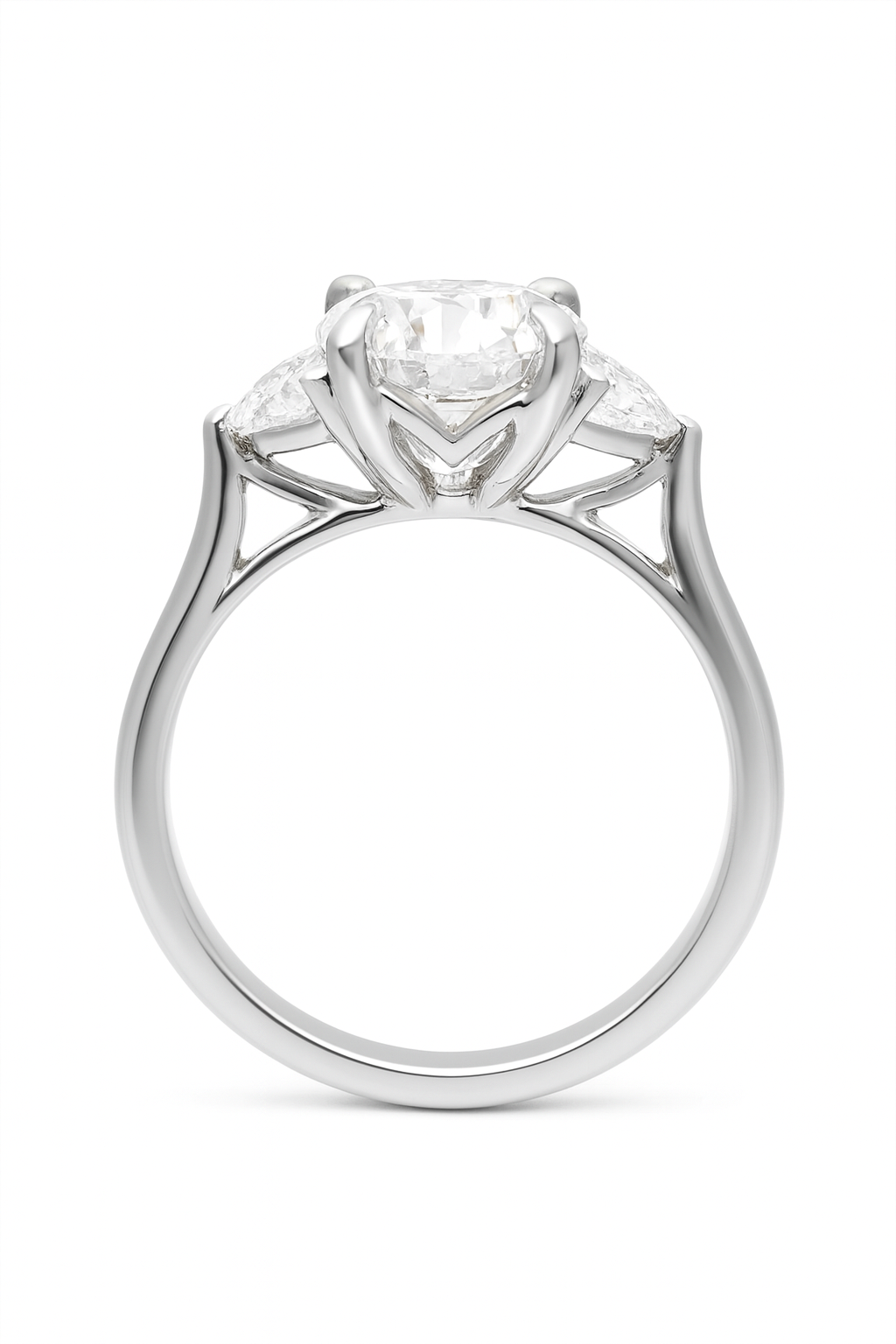 Platinum 950 Lab-Grown Diamond Trilogy Ring