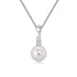 18ct White Gold, Pearl & Diamond Two Stone Pendant - Robert Anthony Jewellers, Edinburgh