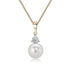18ct Yellow Gold Pearl & Diamond Trefoil Pendant - Robert Anthony Jewellers, Edinburgh