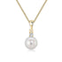 18ct Yellow Gold Pearl & Diamond Two Stone Pendant - Robert Anthony Jewellers, Edinburgh