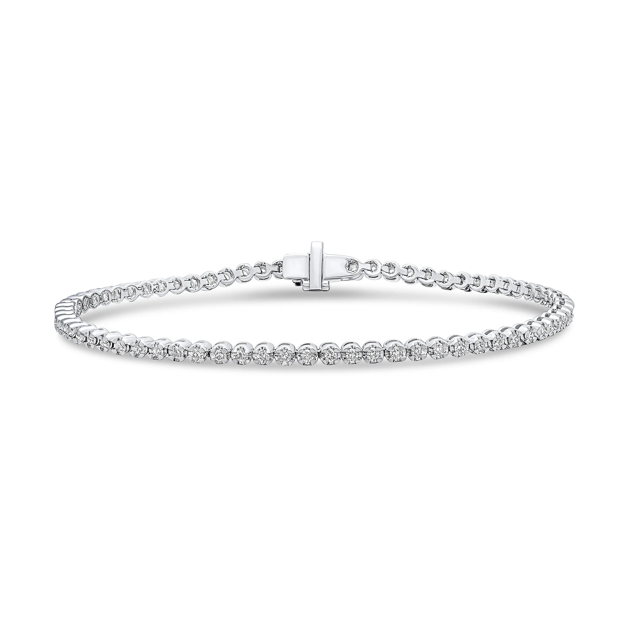 18CT White Gold & Round Diamond Tennis Bracelet - Robert Anthony Jewellers, Edinburgh