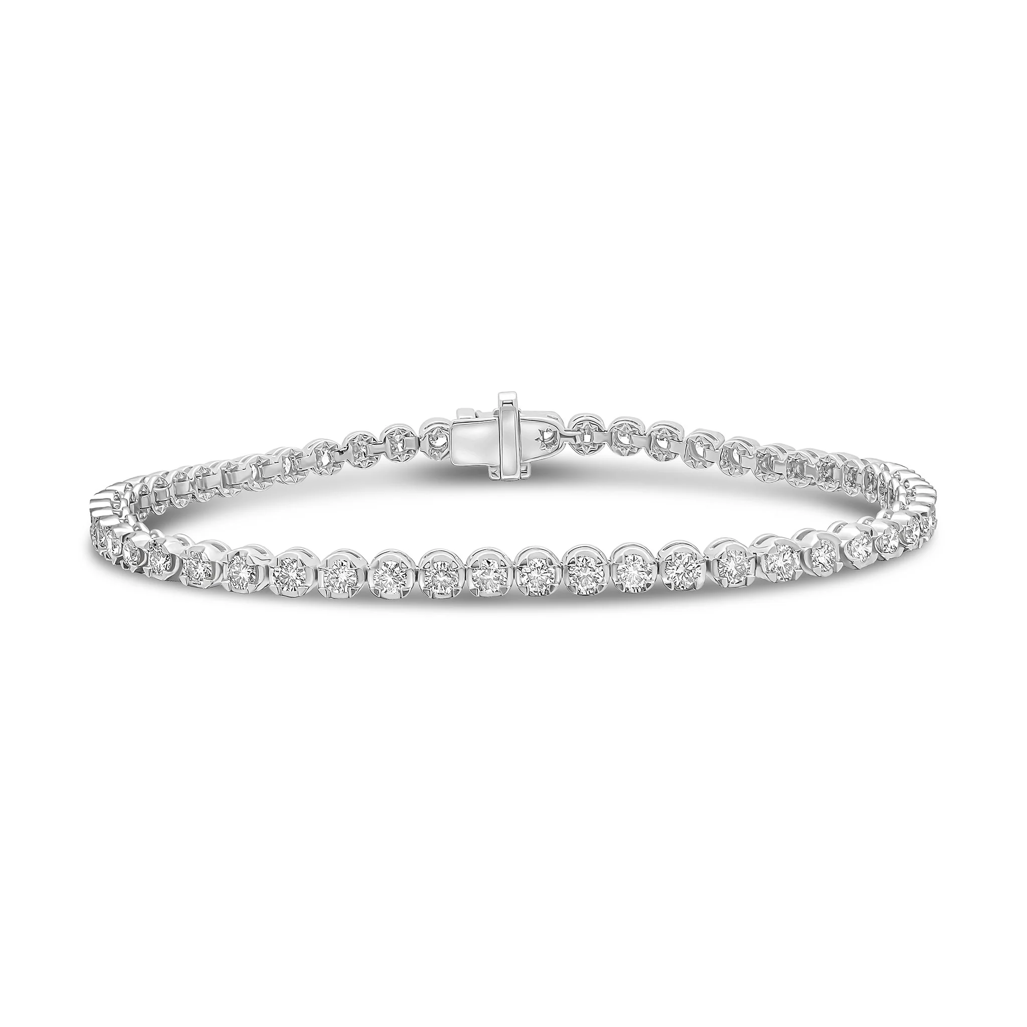 18CT White Gold & Round Diamond Tennis Bracelet - Robert Anthony Jewellers, Edinburgh