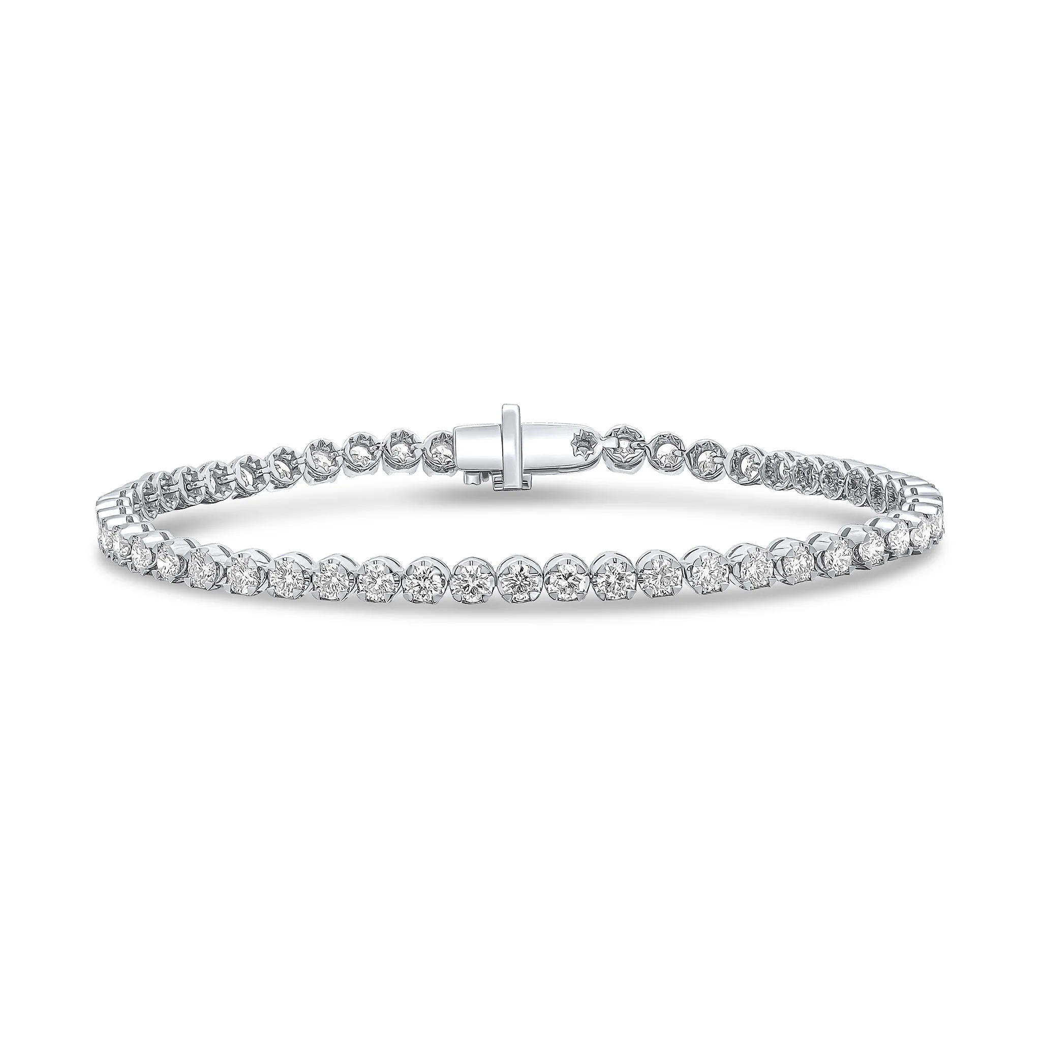 18CT White Gold & Round Diamond Tennis Bracelet - Robert Anthony Jewellers, Edinburgh