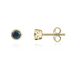 9CT Gold Round Blue Sapphire Rubover Stud Earrings (3mm) - Robert Anthony Jewellers, Edinburgh
