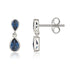 9ct White Gold Pear Shaped Blue Sapphire Double Stone Drop Earrings - Robert Anthony Jewellers, Edinburgh