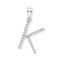 9ct. White Gold Diamond Alphabet Letter Initial - Robert Anthony Jewellers, Edinburgh
