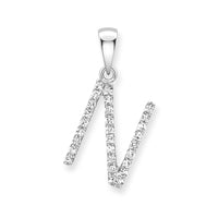 9ct. White Gold Diamond Alphabet Letter Initial - Robert Anthony Jewellers, Edinburgh