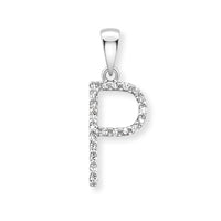 9ct. White Gold Diamond Alphabet Letter Initial - Robert Anthony Jewellers, Edinburgh