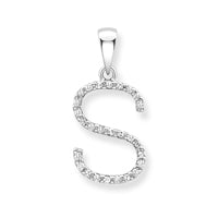 9ct. White Gold Diamond Alphabet Letter Initial - Robert Anthony Jewellers, Edinburgh