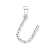 9ct. White Gold Diamond Alphabet Letter Initial - Robert Anthony Jewellers, Edinburgh