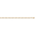 9ct Gold Rhodium Plated Figaro Anklet - Robert Anthony Jewellers, Edinburgh