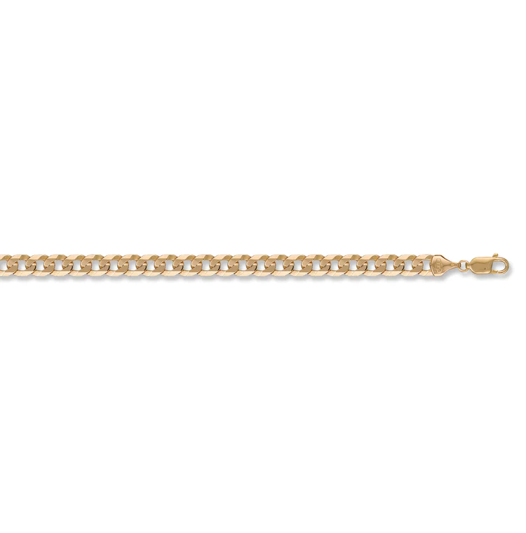 9CT Gold Flat Curb Chain - Robert Anthony Jewellers, Edinburgh