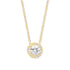 9ct Gold CZ Halo Pendant with Chain - Robert Anthony Jewellers, Edinburgh