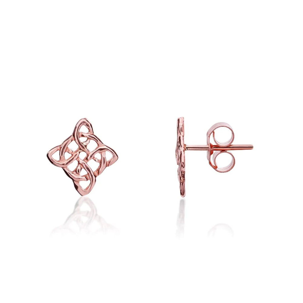 9CT Gold Celtic Style Stud Earrings (9.5x8.5mm) - Robert Anthony Jewellers, Edinburgh