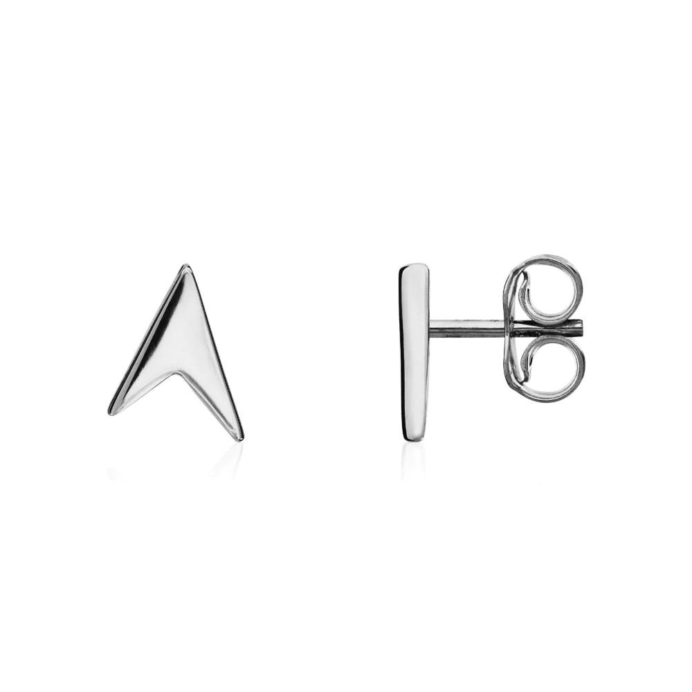 9CT Gold Polished V shape Stud Earrings (8x6mm) - Robert Anthony Jewellers, Edinburgh