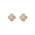 Flower Stud Earrings with Diamond in 9ct Yellow Gold - Robert Anthony Jewellers, Edinburgh