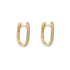 U Shape Pave Diamond Hoop Earrings in 9ct Yellow Gold - Robert Anthony Jewellers, Edinburgh