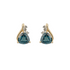 Trillion London Blue Topaz Stud Earrings with White Topaz in 9ct Yellow Gold - Robert Anthony Jewellers, Edinburgh