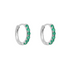 Emerald Hoop Earrings in 9ct White Gold - Robert Anthony Jewellers, Edinburgh