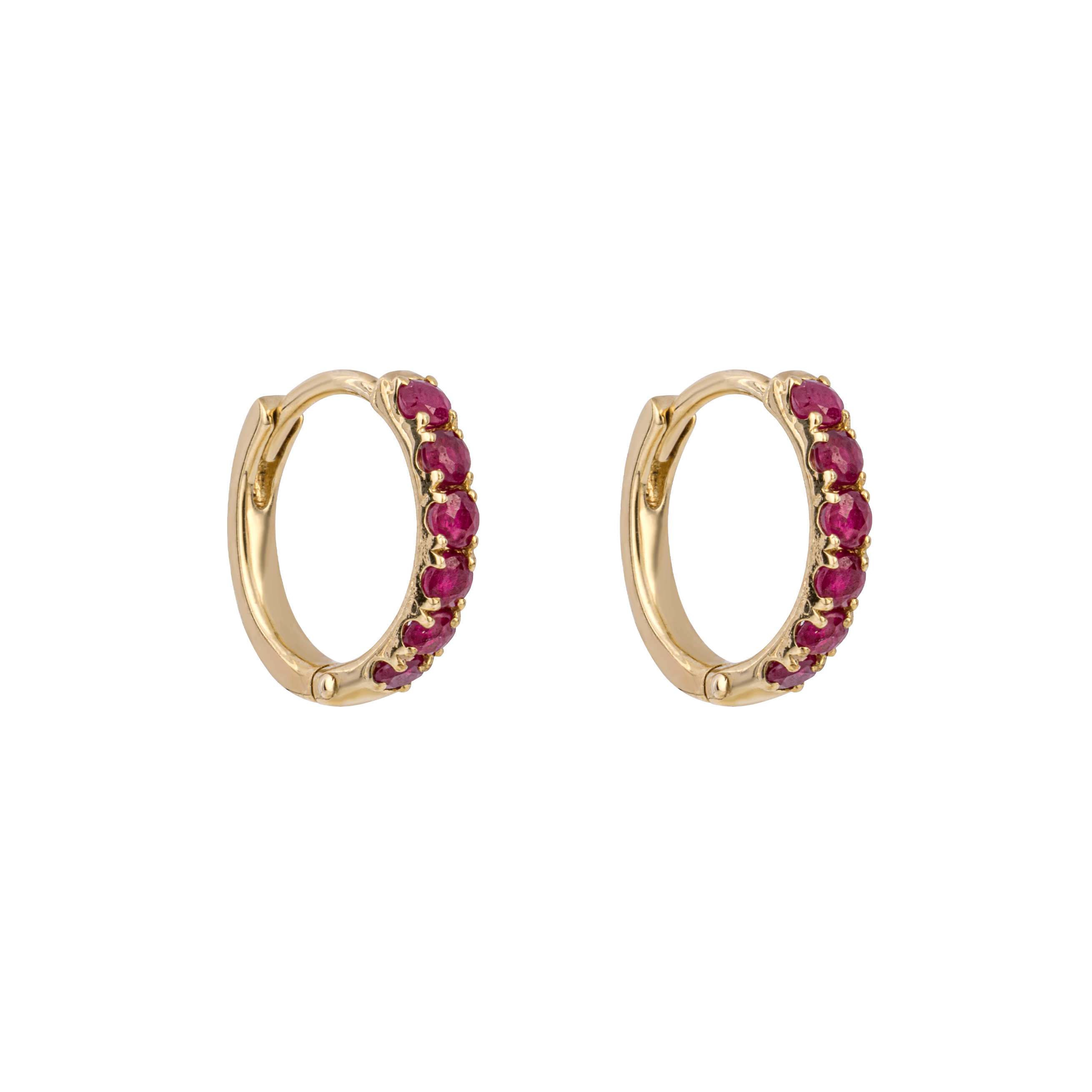 Ruby hoop sales earrings white gold