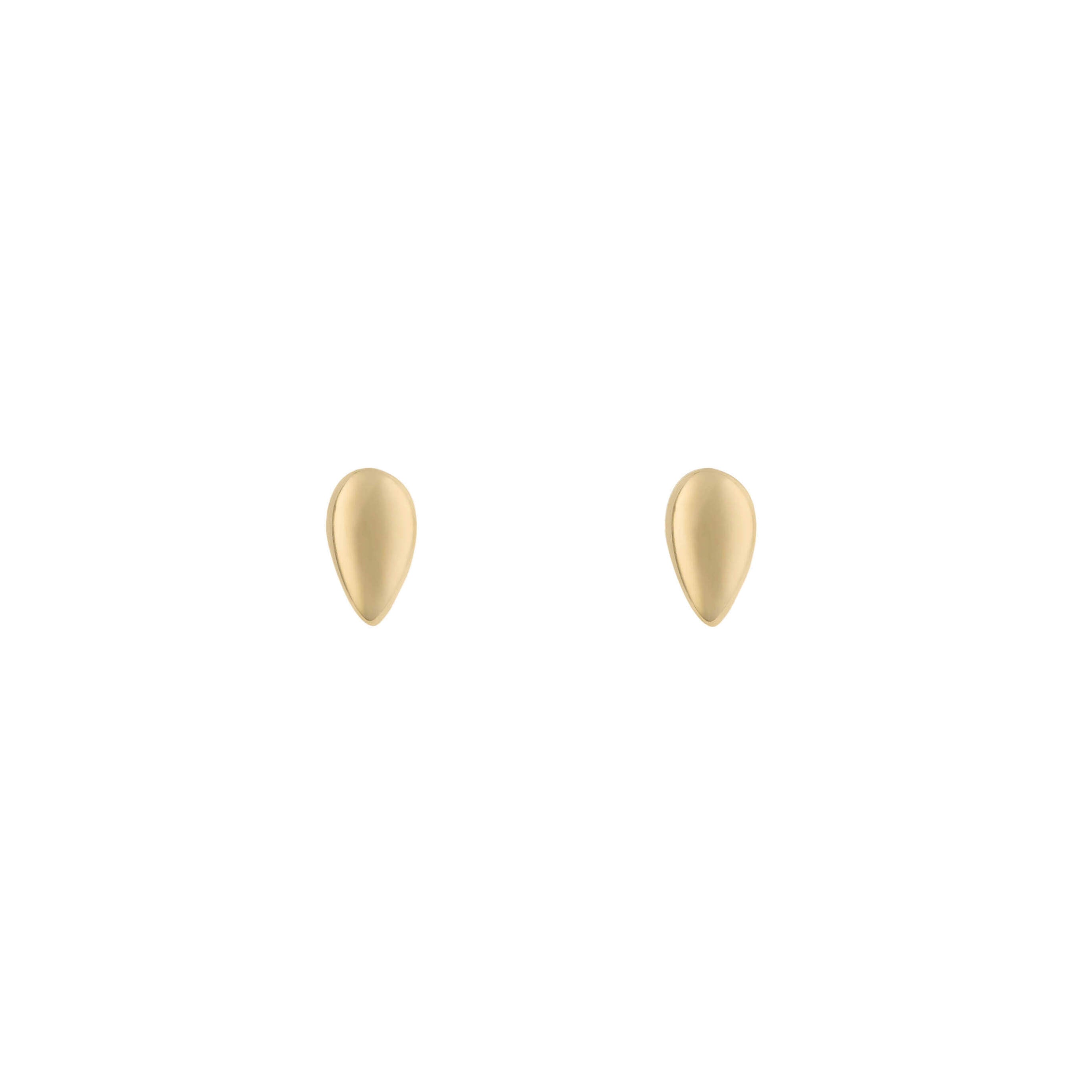 Plain Teardrop Stud Earrings in 9ct Yellow Gold - Robert Anthony Jewellers, Edinburgh