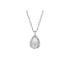 Diamond Cut Teardrop Necklace with Diamond in 9ct White Gold - Robert Anthony Jewellers, Edinburgh