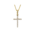 Cross Pendant with Diamond in 9ct Yellow Gold - Robert Anthony Jewellers, Edinburgh