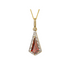 Trapeze Cut Garnet Pendant with Diamond in 9ct Yellow Gold - Robert Anthony Jewellers, Edinburgh
