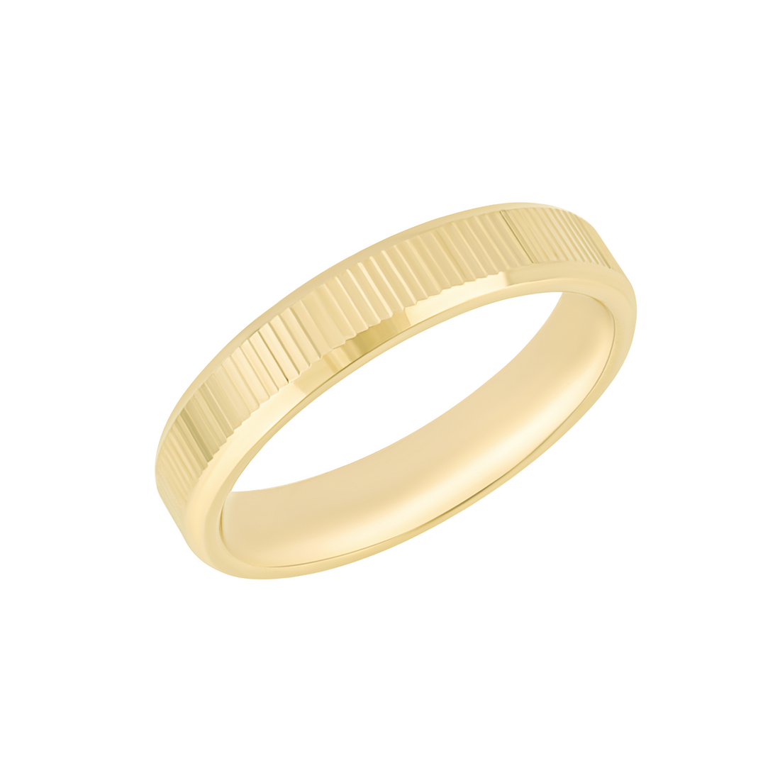 Ridged Textured Ring in 9ct Yellow Gold - Robert Anthony Jewellers, Edinburgh