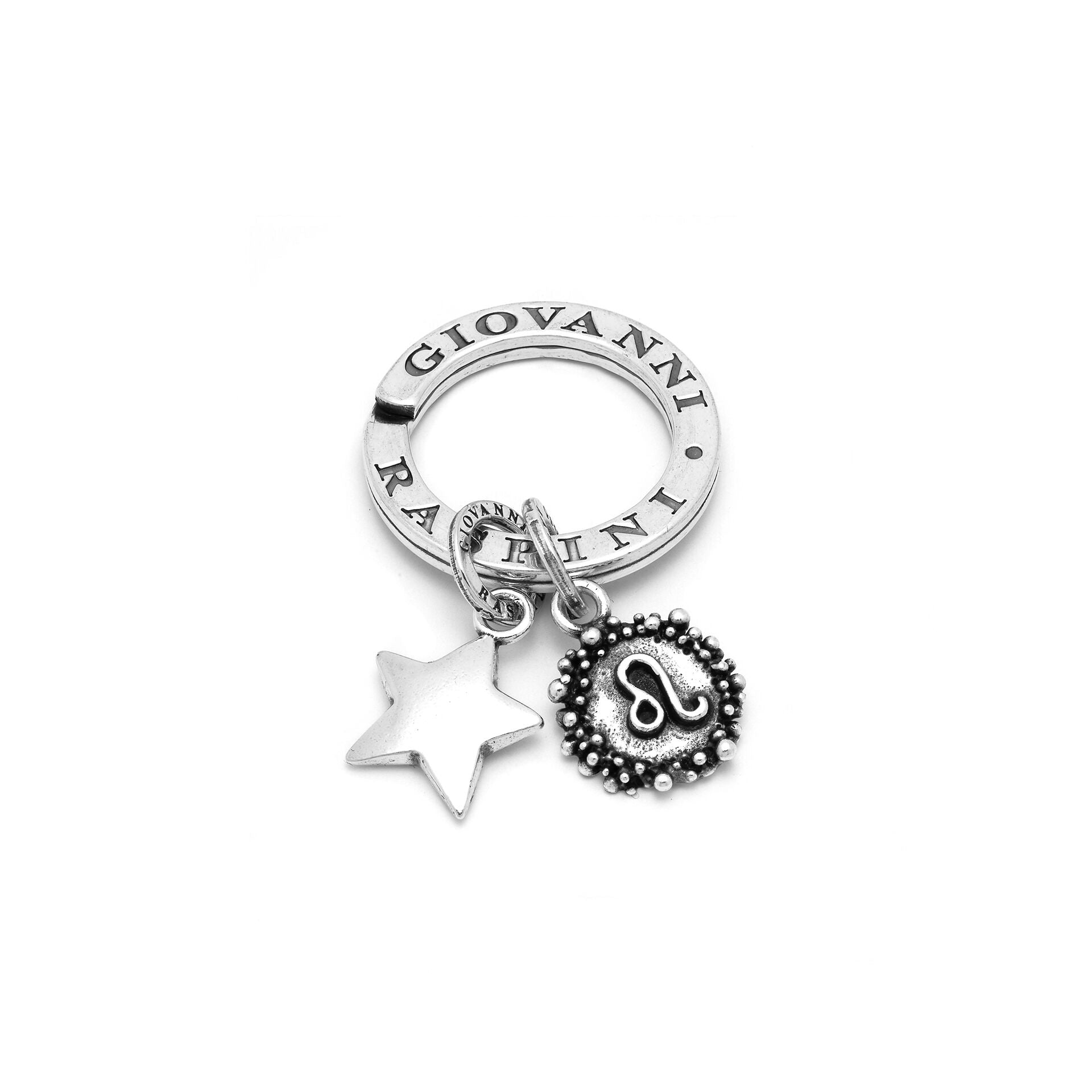 Giovanni Raspini Silver Horoscope Zodiac Sign Key Ring - Robert Anthony Jewellers, Edinburgh