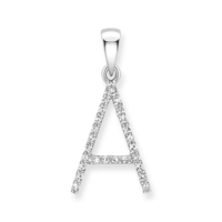 9ct. White Gold Diamond Alphabet Letter Initial - Robert Anthony Jewellers, Edinburgh