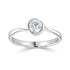 LOTUS — Platinum Lab Grown Solitaire Diamond Rubover Ring 0.5ct - Robert Anthony Jewellers, Edinburgh