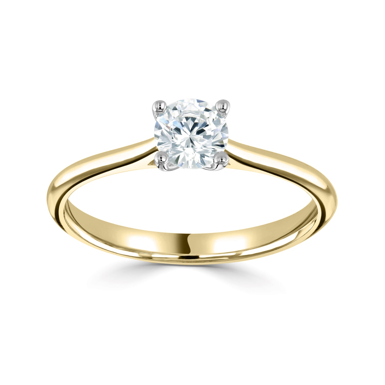 VALOR — 18CT Yellow and White Gold Lab Grown Solitaire Diamond Ring 0.5ct - Robert Anthony Jewellers, Edinburgh
