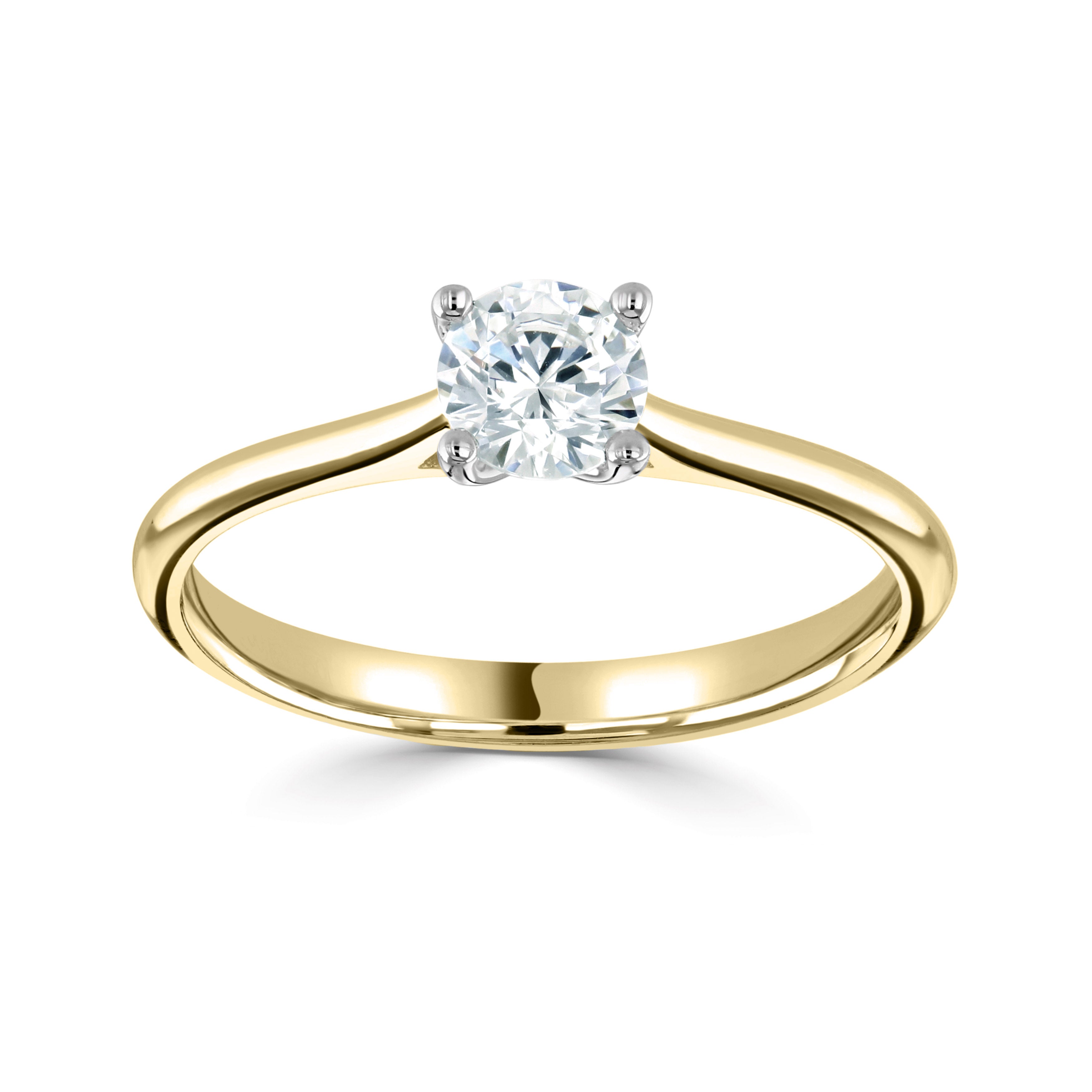 VALOR — 18CT Yellow and White Gold Lab Grown Solitaire Diamond Ring 0.5ct - Robert Anthony Jewellers, Edinburgh