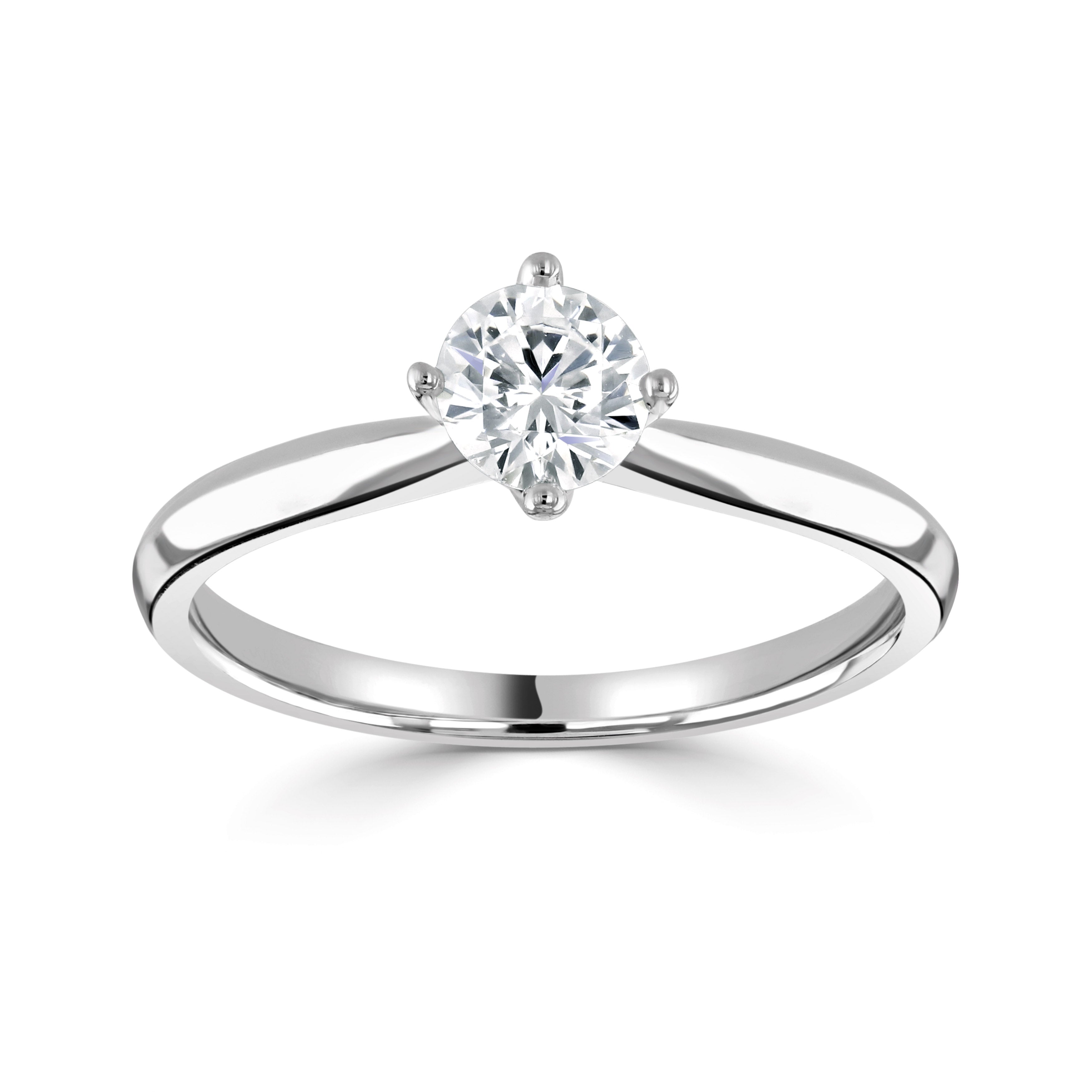 Rionna — Platinum Round Lab Grown Diamond Solitaire Ring 0.5ct - Robert Anthony Jewellers, Edinburgh
